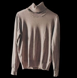 H & M Turtleneck Sweater Taupe Color Sz Medium